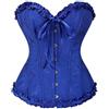 XAGMODSHN Corsetto push-up traspirante in pizzo impreziosito shapewear bustier top per migliorare le curve ed elegante styling pizzo push up corsetto, Blu reale, S