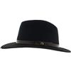 votrechapeau Cappello Fedora Amance Impermeabile in Feltro di Lana - Unisex Uomo e Donna - Made in Italy - Nero 56 cm