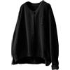 Cocila Cardigan in Maglia di Cotone per Donna Abbigliamento Autunnale retrò Letterario Casual Ampio A Maniche Lunghe Giacca (Black XL) Giacca Doppiopetto Donna Nera Invernale Cappotto Taglie
