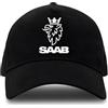 Genérico Berretto Nero per Fans SAAB Auto - Logo Bianco - Cotone Eco, Nero , Taglia unica