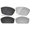 LenzReborn Lenti polarizzate di ricambio per occhiali da sole Oakley Bottle Rocket OO9164 - Altre opzioni, nero scuro + grigio argento, Taglia unica