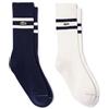 LACOSTE-SOCKS-RA6842-00, Blu Navy/Bianco, 39/42