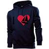 shirt84 Generisch Ich Liebe - Felpa con cappuccio da uomo con barca a vela blu navy XXL