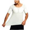 XLGBDDZ T-Shirt Petto Muscolare Falso Uomo Shaper-T-Shirt Muscolo Pettorale Finto ABS Body Shaper Intimo-T-Shirt Muscolare Invisibile Realistica(White,M)