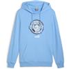 PUMA Felpa con Cappuccio Manchester City ftblCULTURE da Uomo L, Team Light Blue