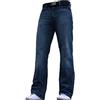 FB JEANS BNWT, Jeans da uomo in denim a gamba larga, svasati sul fondo, colore blu Blu - blu scuro. W32 / L32