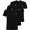 LEGEA T-Shirt Uomo Cotone Bielastico Art. 850 Conf. 3 pz Girocollo Nero XL