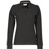 CHEMAGLIETTE! Maglia da Lavoro Donna Polo Manica Lunga 4 Bottoni Cotone Payper Florence Lady, Colore: Nero, Taglia: M