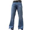 WHAPELQ BNWT, Jeans da uomo in denim a gamba larga, svasati sul fondo, colore blu Blu: azzurro. W36 / L34