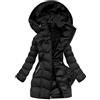 Vhersily Cappotto Lungo da Donna in Piumino Spesso Caldo con Polsini Antivento e Anti-Neve Tasche Giacca Trapuntata Outdoor Antipioggia Parka Jacket, Giacce Imbottita Piumini per Business e Matrimoni
