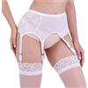 STYGIFT Mysterious Sexy Nero 6 Vintage Metallo Clip Giarrettiera Cintura per Calze, Clip in metallo bianco, XL
