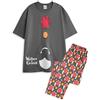 Vanilla Underground Wallace And Gromit Set Pigiama da Uomo 2 Pezzi | Pantaloni a Gamba Lunga con Stampa Integrale Grigia e Rossa per Adulti e Top da Notte a Maniche Corte | Pigiama con Stampa Grafica