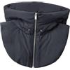 TISHITA Hooded Fake Neckwear Trapuntato Leggero Cappuccio Removibile con Chiusura Lampo Scaldacollo Finto Imbottito in Gilet per Giacca E Maglione Adatt, Nero
