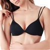 Cotonella, Reggiseno a Triangolo Chiara in Morbida Microfibra, con Coppe Imbottite Preformate e Foderate in Cotone - Reggiseno Senza Ferretto - Art.CD017-2 Pezzi Nero tg 4