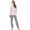 Linclalor - Pigiama da Donna in Punto Milano Jacquard - 2115285 - Rosa/Grigio, 46