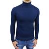 Evoga AK collezioni Maglioncino Dolcevita Uomo Blu Slim Fit Maglia Golf Pullover Aderente Casual Formale (S)