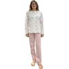 Linclalor Pigiama donna in puro cotone di qualità art. 75091-48, Rosa