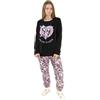 Disney Pigiama da Donna a Maniche Lunghe e Gambe Lunghe di Jack Skellington e Sally di Nightmare Before Christmas in Pile Morbido | Citazione Ti Amo Fino alla Morte | Merchandising