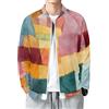 MIATCENRT Giacca da Uomo Transizione Leggero, Sottile Bomber Primaverile Casual Giacca Geometria Sportiva All'aperto con Zip, Spolverino a Vento Campo Campagna
