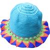 alloneslife Cappello da pescatore da donna, lavorato all'uncinetto, cappello da spiaggia, per fotografia di strada, cappello da pescatore, per attività all'aperto, Girasole blu reale, S-4XL