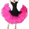 Generisch Abito da donna latina, elegante danza da sala, maxi abito gradiente di colore, gonna moderna da danza, valzer, tango jazz, gonna basculante, O Rosa Caldo, XL