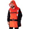 Marvel Felpa con Cappuccio Coperta indossabile Unisex Deadpool | Pullover per Adulti in Rosso e Nero con Gli Occhi della Maschera di Deadpool sul Cappuccio