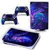 GALSOR Protettivo Per PS5 Skin Disc Edition Anime Console E Controller Vinile Cover Wraps Per PS 5 Version 47760 Senza Bolle E Senza Residui