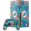Head Case Designs Licenza Ufficiale NFL Camou Miami Dolphins Pacchetto Console Da Gioco Wrap E Pelle Per Controller Compatibile con Xbox Series X