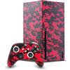 Head Case Designs Rosso Camo Camuffamento Pacchetto Console Da Gioco Wrap E Pelle Per Controller Compatibile con Xbox Series X