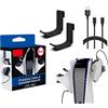 Zhixteu Per PS5 PSVR 2 Controller Rack, Ganci per Impugnatura VR e Cavo di Ricarica