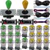 SJ@JX Arcade Game 2 Player Controller DIY Kit Microswitch Button 4&8 Way Joystick Zero Delay USB Encoder Fighting Stick Handles Console for PC MAME Raspberry Pi Retropie