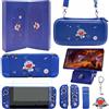 GUTIAL Accessories Bundle for Nintendo Switch OLED - Purple Girly Accessories Kit for Nintendo Switch Oled with Carry Case Screen Protector Cover Case kawaii Stand Cute Thumb Grips for Girls - Purple