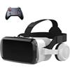 BHJAYIGS Occhiali VR, Visore Realtà Virtuale 3D, VR Visore Cuffie, Glasses 3D con Lenti HD Anti Luce Blu, Compatibili con Smartphone iPhone Android da 4,7-7,2 Pollici, Regalo di Natale, Regalo(C)