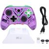 Vvikizy Controller di Gioco Wireless, Trigger Effetto Hall Giroscopio a 6 Assi Programmazione Macro Luce RGB per PC, con Burst 2.4G 5.3, Controller di Gioco Wireless (Viola)