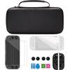 Generic Switch 2 set di pellicole protettivo Schermata della borsa da viaggio Portable da viaggio (All Black Matching Sui
