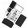 Cosiki Custodia di Ricambio per 3DS XL, Kit di Riparazione Completo 'alloggiamento, Copertura a Guscio con Set di Parti per Interruttori a Pulsanti, Ideale per Console 3DS XL (BLACK)