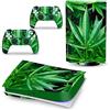 PDURMBUAB Nessuna Schiuma Nessuna Bolla Pelle Decalcomanie Anime Console Per PS5 Disk Edition 2 Controller Pellicola Vinile Avvolge, Durevole, Resistente Graffi 10107