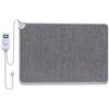 Mi-Heat Warm-Feet Tappetino Riscaldante Piedi Scrivania (55x80cm) - Tappeto Elettrico Riscaldante con Timer, ca. 40°C - Base Antiscivolo in Moquette, Grigio Antracite