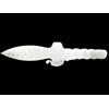 Steinfixx® Pugnale selenite intagliato a mano, a spirale, coltello rituale spirituale per Wicca e Pagan, con piccolo supporto in acrilico, Bianco