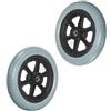 KXWOQ3ED Ruota Posteriore per Sedia a Rotelle Manuale da 12 Pollici, 12 1/2×2 1/4 Accessori per Ruote di Ricambio per Carrozzine, Ruota Posteriore Solida Non Pneumatica, Cuscinetto 12mm, 1 Coppia(Gray)