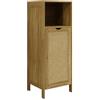 Vicco Armadio da bagno Liora, Bambù, 36 x 98 cm | 1 Anta · 1 scomparto · Con cesto portabiancheria · Spazio aperto & chiuso · Struttura stretta