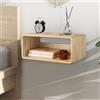 WDSHIYI Comodino galleggiante, comodino in legno, mensole galleggianti per camera da letto, soggiorno, bagno, cucina, ufficio, 43 x 19 x 25 cm, naturale