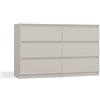 3E 3xE living.com Cassettiera: sei cassetti, colore: Cashmere