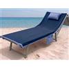 o-day Telo Mare con Angoli e Tasche in Morbida Microfibra - Telo Mare con Elastici e Cuscino Gonfiabile 190x70cm (Blu)