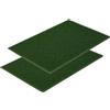 Carpido Zerbino da Esterno Resistente alle Intemperie in Gomma Antiscivolo - Verde Set di 2 40x60 cm - Tappeto Ingresso per Esterni Trattiene Sporco e Umidità