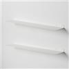 Steelnovo | Zeno, Coppia di Mensole da Parete in Metallo Verniciato, 2 Mensole da Muro Portaoggetti, 80x3x15 cm, Colore Bianco, Design Minimal e Moderno, Scaffale da Muro, Made In Italy