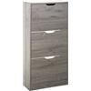 5 five simply smart 5five - scarpiera a 3 cassetti con effetto rovere grigio