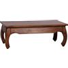 FineBuy Tavolino da caffè Sheesham Legno Massello 110x40x60 cm Disegno Tavolo | Tavolo da Salotto Rettangolare | Divano Tavolo