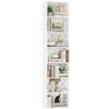FirFurd 220 cm Libreria Profonda 30 cm, Libreria da Parete a 7 Ripiani, Librerie con Ripiani Regolabili, Scaffale Salvaspazio, per Studio, Soggiorno, Ufficio, Cucina, 48x30x220cm, Bianco