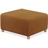 Mswborml Light Coffee,33~45cm, Moderno Copri Poggiapiedi Rettangolare, Anti Scivolo Copri Pouf Rettangolare Elasticizzato Fodera Poggiapiedi Rettangolare Morbido Copertura per Pouf Rettangolare